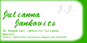 julianna jankovits business card